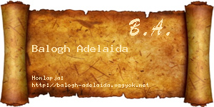 Balogh Adelaida névjegykártya
